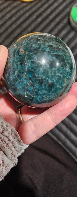 Blue Apatite Sphere
