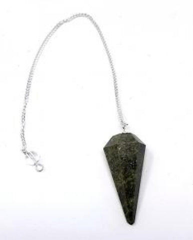 Vasonite Gemstone Pendulum with Chain