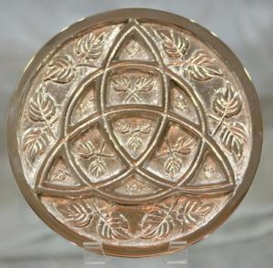 Altar Tools Triquetra Silver Plated SOLID BRASS Altar Tile 9"D