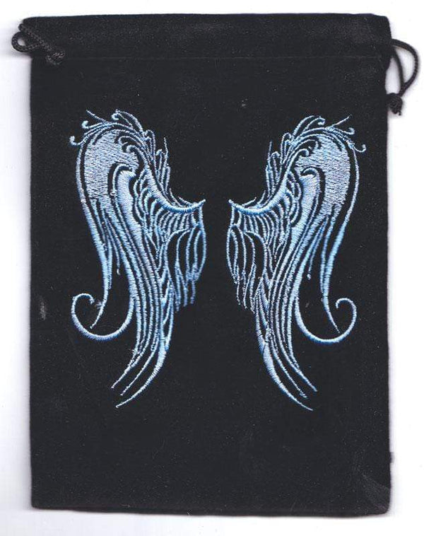 Angel Items 5"x 7" Angel Wings Black velveteen bag