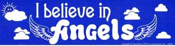 Angel Items I Believe In Angels bumper sticker