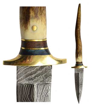 Athame Bone Damascus Athame