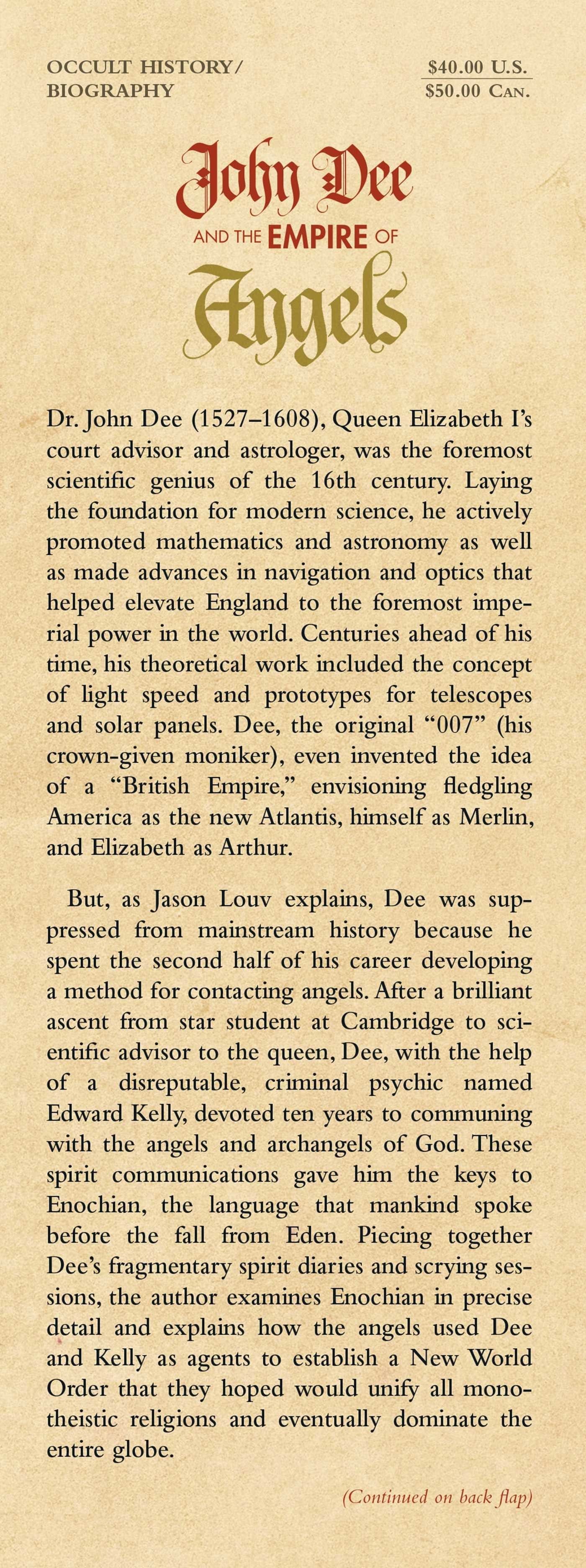 Books John Dee and the Empire of Angels (Hardcover) By Jason Louv