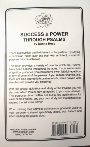 Books Success and Power Through Psalms By Donna Rose