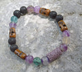 Bracelets Aromatherapy Healing Bracelet - Clarity - Fluorite and Basalt (Lava)