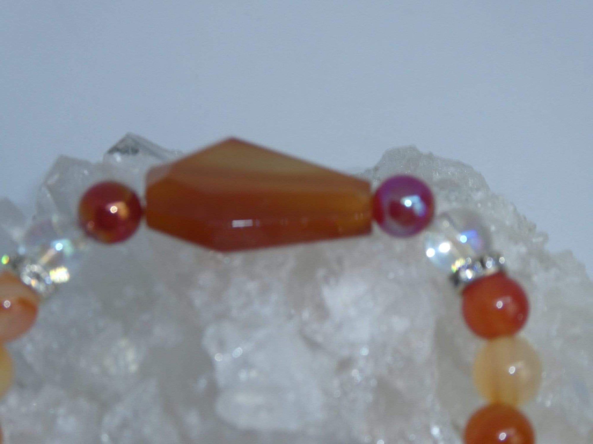 Bracelets Healing Bracelet - Confidence - Carnelian & Aqua Aura Quartz