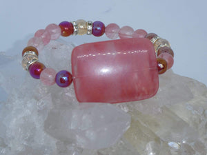 Bracelets Healing Bracelet - Energize - Cherry Quartz & Aqua Aura Quartz