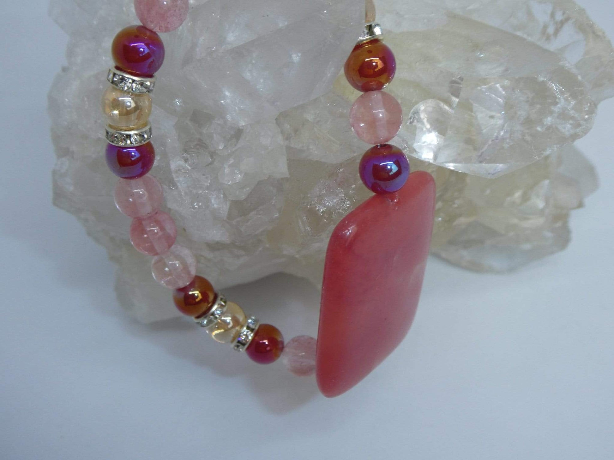 Bracelets Healing Bracelet - Energize - Cherry Quartz & Aqua Aura Quartz