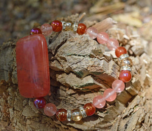 Bracelets Healing Bracelet - Energize - Cherry Quartz & Aqua Aura Quartz