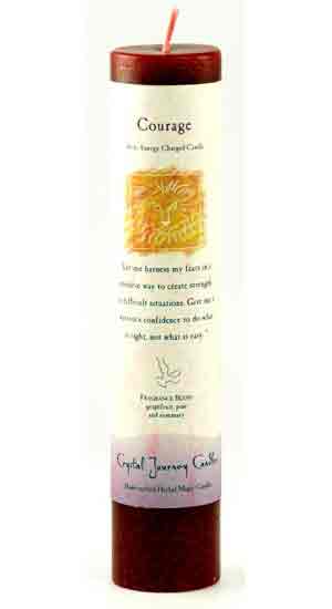 Candles Courage Reiki Charged Pillar Candle