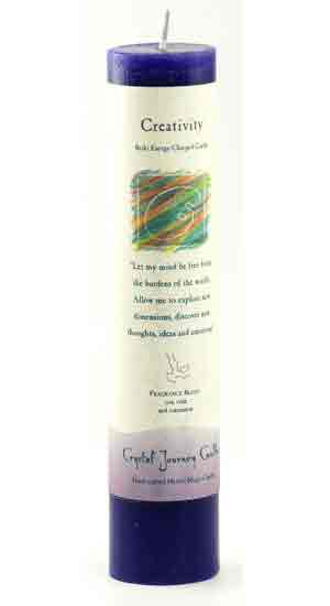 Candles Creativity Reiki Charged Pillar Candle