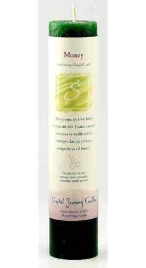 Candles Money Reiki Charged Pillar Candle