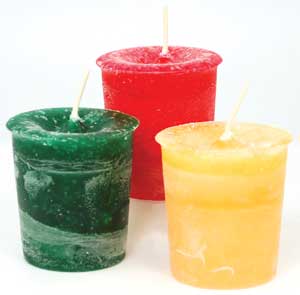 Candles Peace Herbal Votive - Dark Green