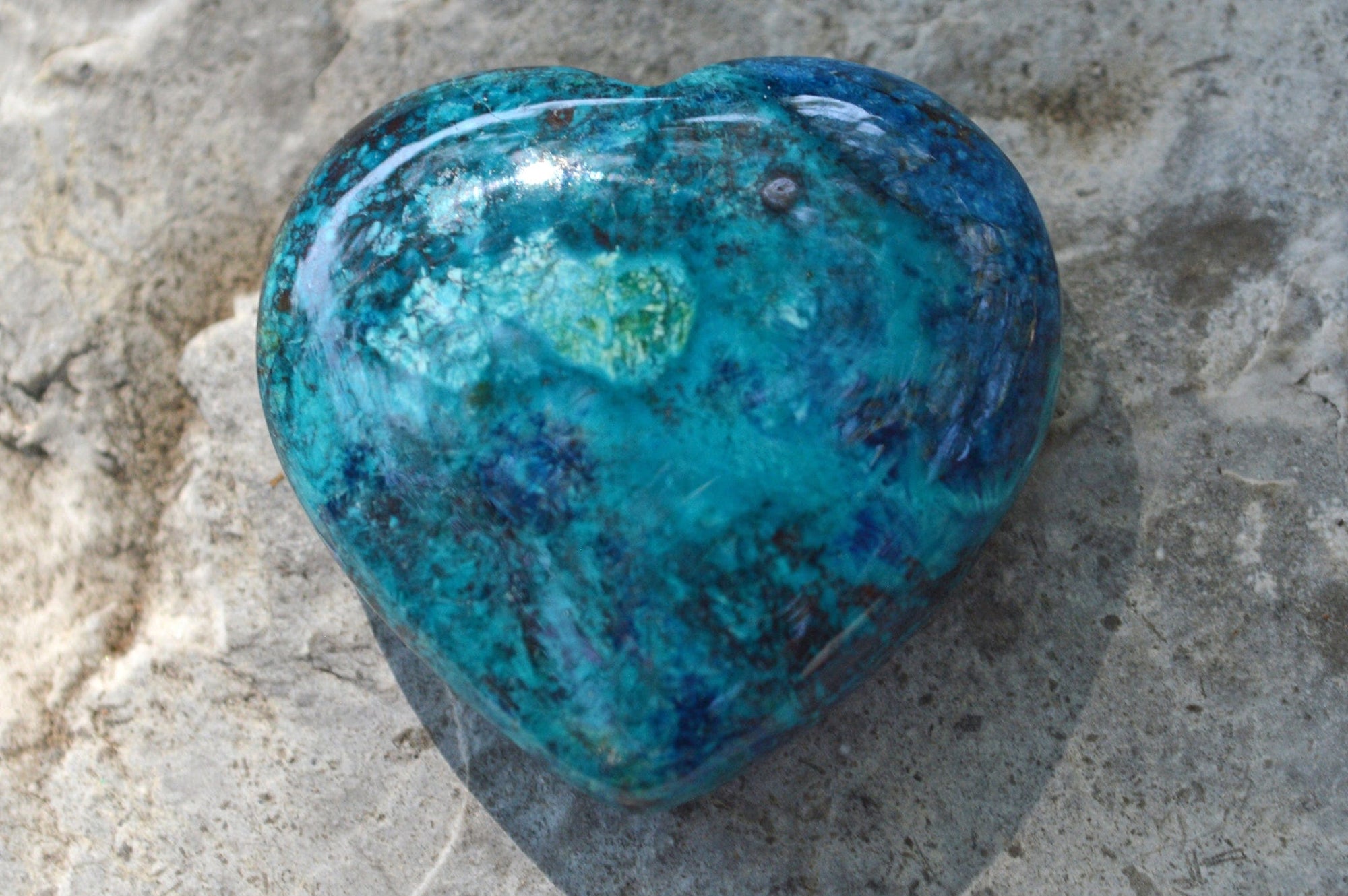 Chrysocolla Crystal Heart Cabochons | Hand Carved | AAA++