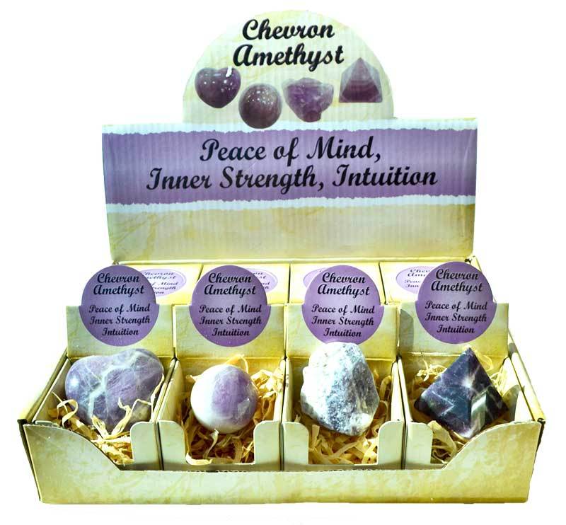 Crystal Gift Sets Amethyst Chevron Gift Box (Set of 12)