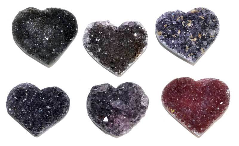 Crystal Hearts Amethyst Druse Heart | B quality | 1