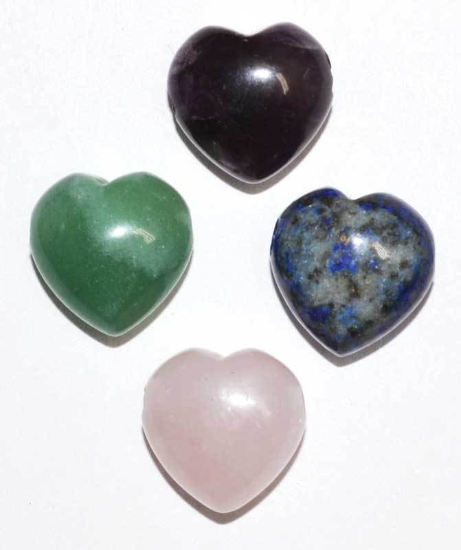 Heart Beads, Various Stones | 2 pack | 15mm