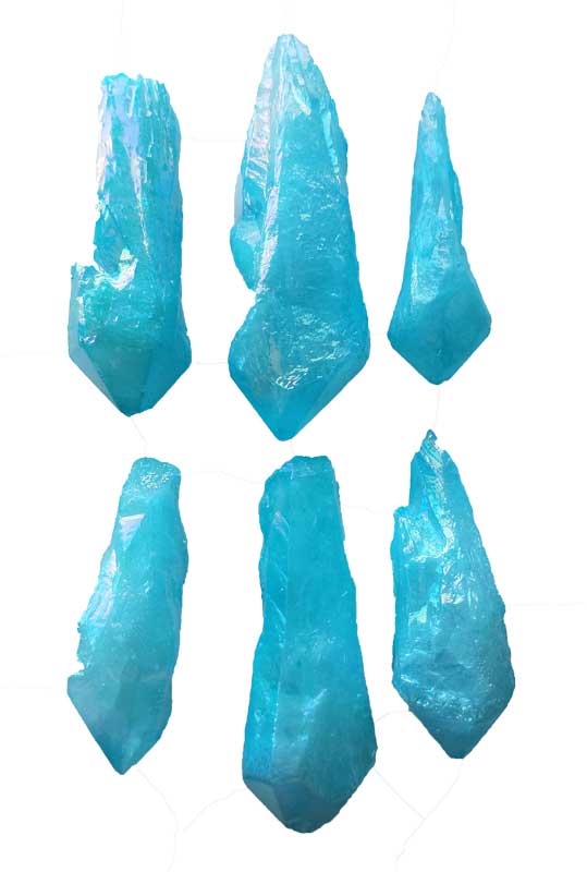 Crystal Raw Angel Aqua Blue Crystal Unpolished Points | 1 lb