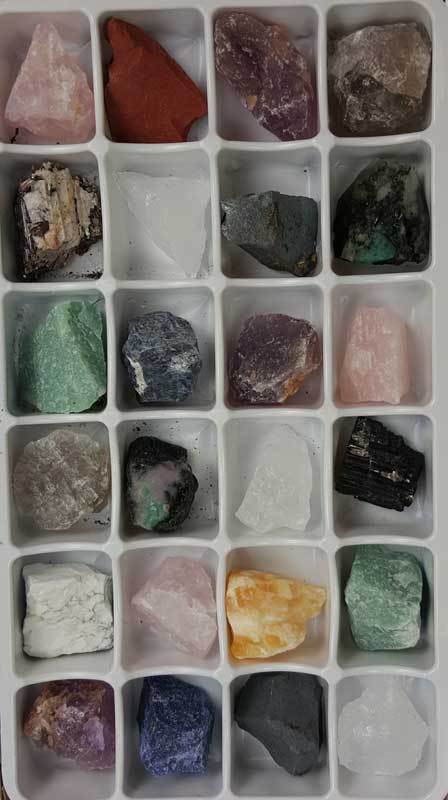 Crystal Raw Flat of Mixed Rough Stones