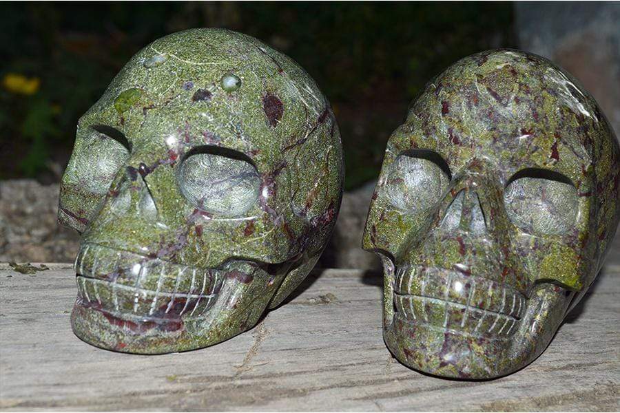 Crystal Skulls Dragon Blood Crystal Skull Carving - Medium - AA Quality