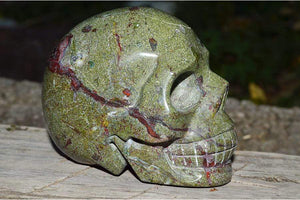 Crystal Skulls Dragon Blood Crystal Skull Carving - Medium - AA Quality