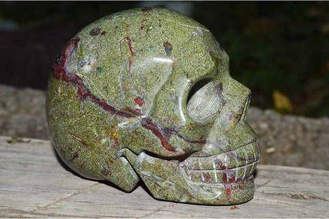 Dragon Blood Crystal Skull Carving - Medium - AA Quality