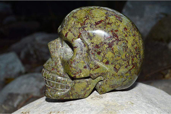 Crystal Skulls Dragon Blood Crystal Skull Carving - Medium - AA Quality