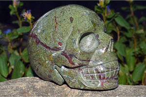 Crystal Skulls Dragon Blood Crystal Skull Carving - Medium - AA Quality