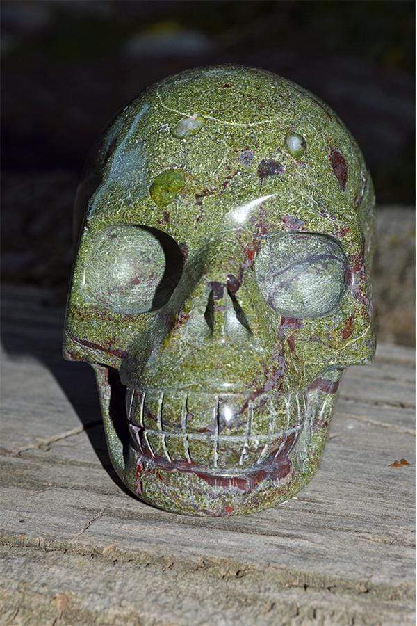 Crystal Skulls Dragon Blood Crystal Skull Carving - Medium - AA Quality