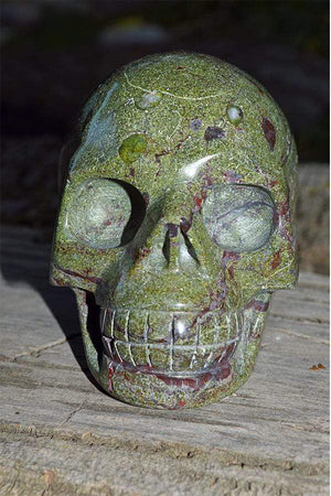 Crystal Skulls Dragon Blood Crystal Skull Carving - Medium - AA Quality