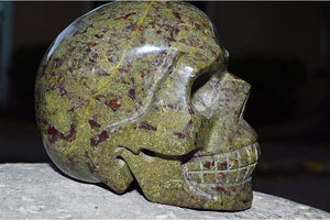 Crystal Skulls Dragon Blood Crystal Skull Carving - Medium - AA Quality