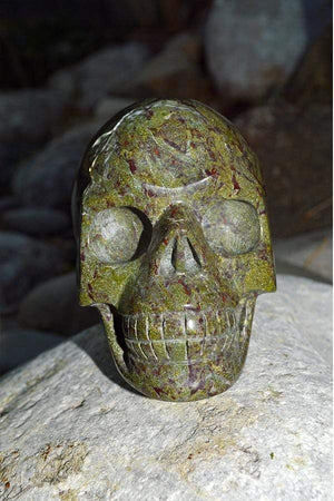 Crystal Skulls Dragon Blood Crystal Skull Carving - Medium - AA Quality