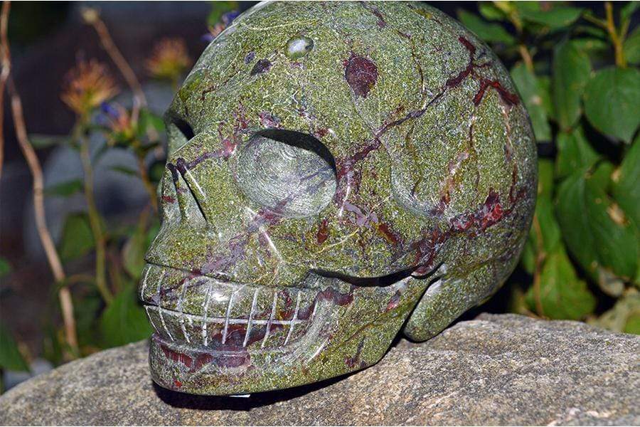 Crystal Skulls Dragon Blood Crystal Skull Carving - Medium - AA Quality