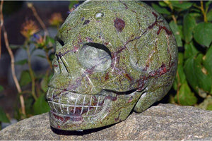 Crystal Skulls Dragon Blood Crystal Skull Carving - Medium - AA Quality