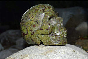 Crystal Skulls Dragon Blood Crystal Skull Carving - Medium - AA Quality