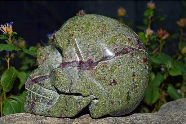 Crystal Skulls Dragon Blood Crystal Skull Carving - Medium - AA Quality - Unique Markings