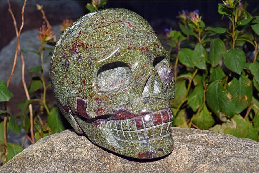 Crystal Skulls Dragon Blood Crystal Skull Carving - Medium - AA Quality - Unique Markings