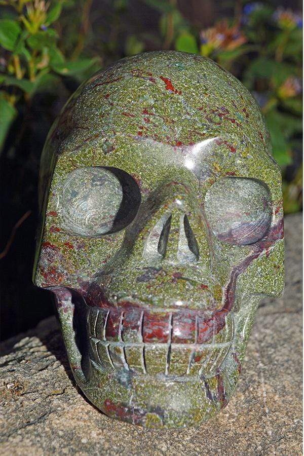 Crystal Skulls Dragon Blood Crystal Skull Carving - Medium - AA Quality - Unique Markings