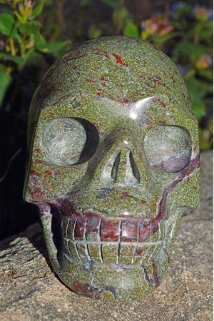 Crystal Skulls Dragon Blood Crystal Skull Carving - Medium - AA Quality - Unique Markings