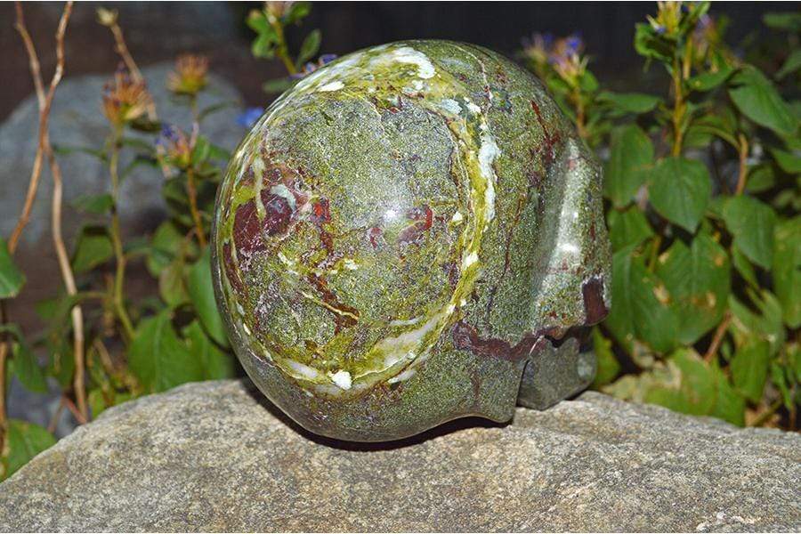 Crystal Skulls Dragon Blood Crystal Skull Carving - Medium - AA Quality - Unique Markings