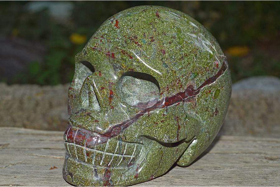 Crystal Skulls Dragon Blood Crystal Skull Carving - Medium - AA Quality - Unique Markings