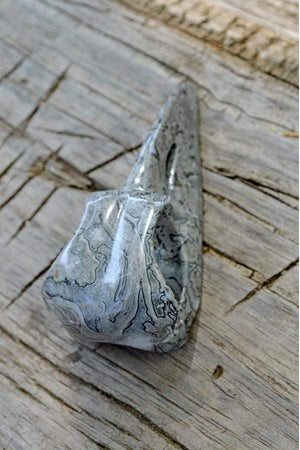 Crystal Skulls THOTH Raven Crystal Skull - Grey Jasper Stone- Large