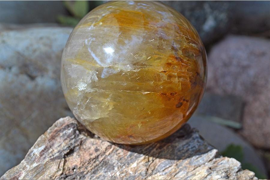Crystal Spheres Golden Healer Quartz Crystal Spheres