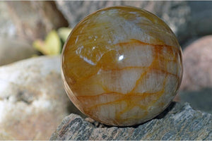 Crystal Spheres Large - 78.18mm | 23.42 oz Golden Healer Quartz Crystal Spheres