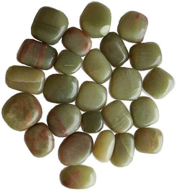 Crystal Tumbled Aragonite, Green Tumbled Stones Crystals | 1 lb