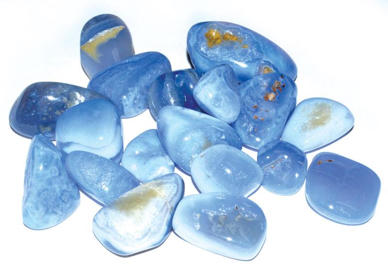 Crystal Tumbled Blue Lace Agate Tumbled Stones Crystals | 1 lb