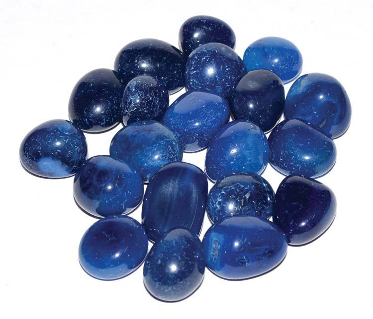 Crystal Tumbled Blue Onyx Tumbled Stones Crystals | 1 lb