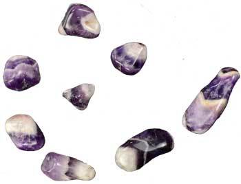 Chevron Amethyst Tumbled Stones Crystals | 1 lb