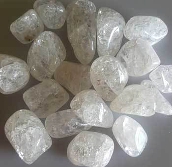 Cracked Quartz Tumbled Stones Crystals | 1 lb