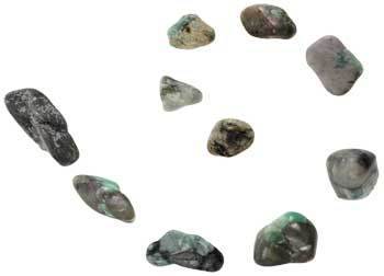Emerald Tumbled Stones Crystals | 1 lb